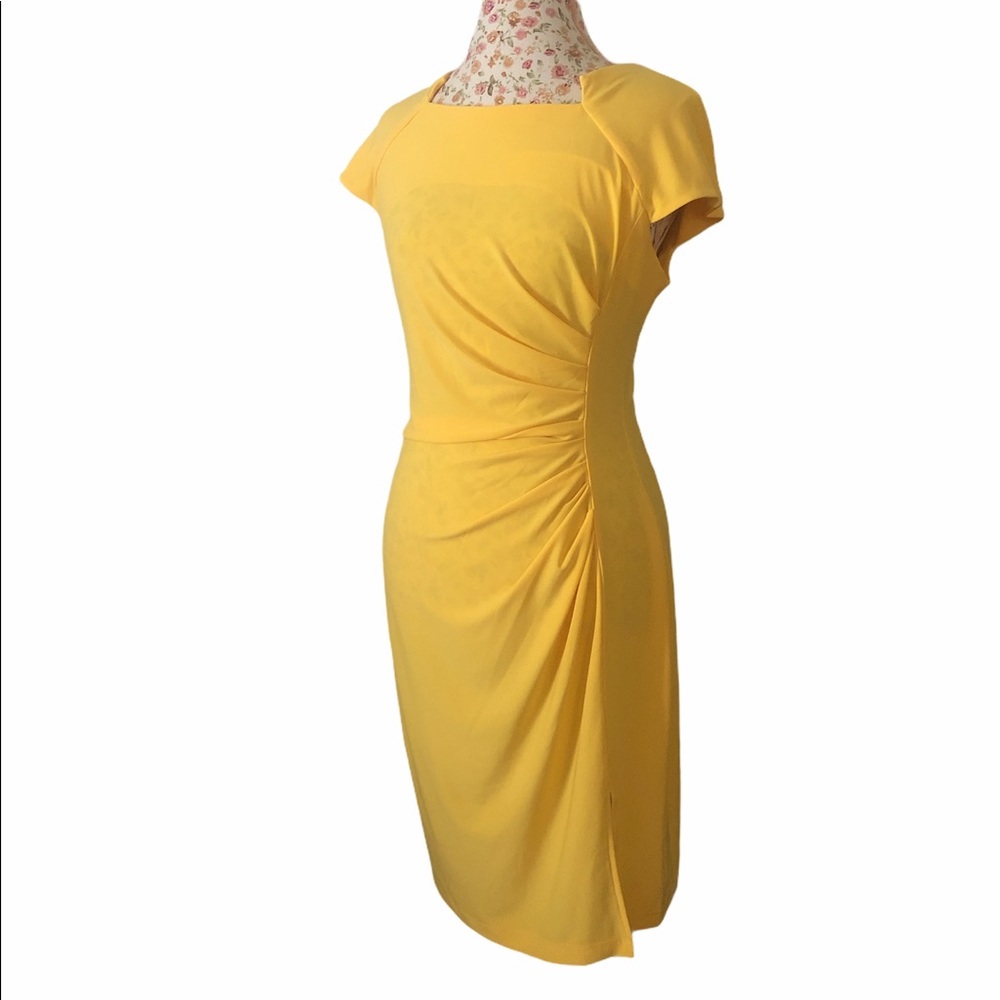 G collection yellow women’s dress Sz 10 NWT